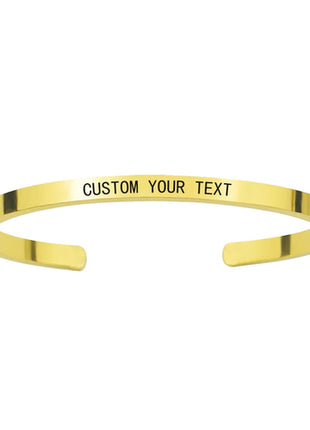1PC Personalized Engraved Name Stainless Steel Bracelet Custom Words