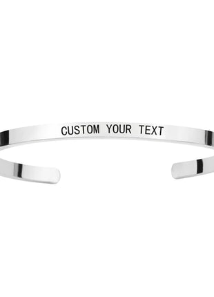 1PC Personalized Engraved Name Stainless Steel Bracelet Custom Words