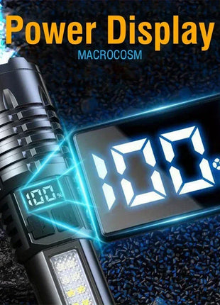 Portable Rechargeable High Power LED Flashlights With Display Screen