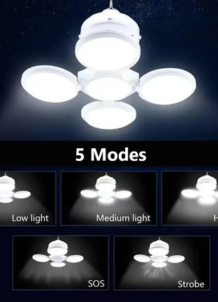 Solar/USB Rechargeable LED Bulb Light Outdoor Folding Light Portable