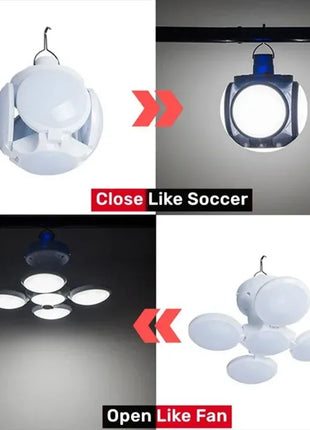 Solar/USB Rechargeable LED Bulb Light Outdoor Folding Light Portable