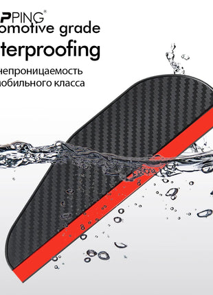 2PCS Car Rearview Mirror Rain Eyebrow Carbon Fiber Sun Visor Shade