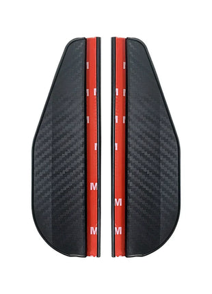 2PCS Car Rearview Mirror Rain Eyebrow Carbon Fiber Sun Visor Shade