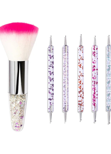 Nail Art Brush Remove Nail Dust Brush Acrylic UV Gel Polish Powder