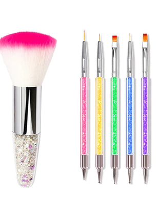 Nail Art Brush Remove Nail Dust Brush Acrylic UV Gel Polish Powder