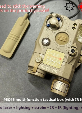 Tactical Airsoft PEQ-15 PEQ15 LA5C Red Dot Green Blue IR Fill Light