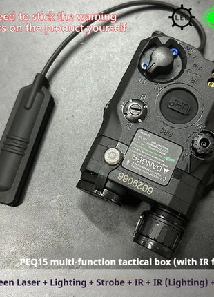 Tactical Airsoft PEQ-15 PEQ15 LA5C Red Dot Green Blue IR Fill Light