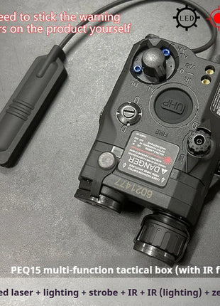 Tactical Airsoft PEQ-15 PEQ15 LA5C Red Dot Green Blue IR Fill Light