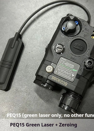 Tactical Airsoft PEQ-15 PEQ15 LA5C Red Dot Green Blue IR Fill Light