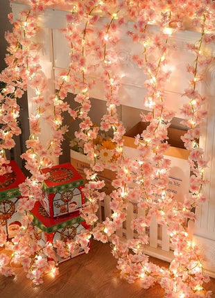 180CM Artificial Sakura Flowers Vine for Wedding Decoration Garden