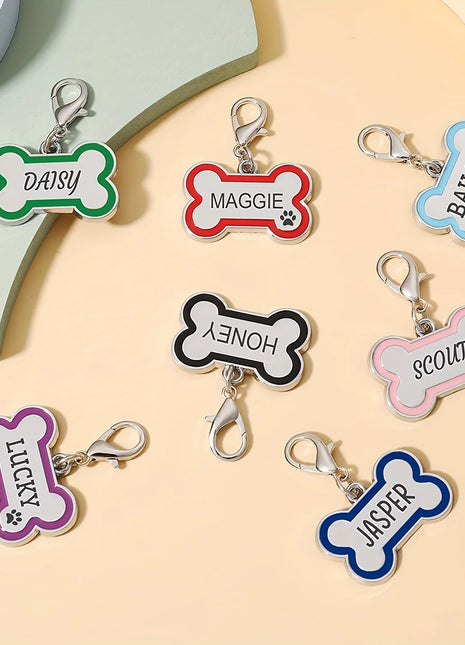 1PC Custom Engraved Name Dog Tag for Pets Personalized Zinc Alloy