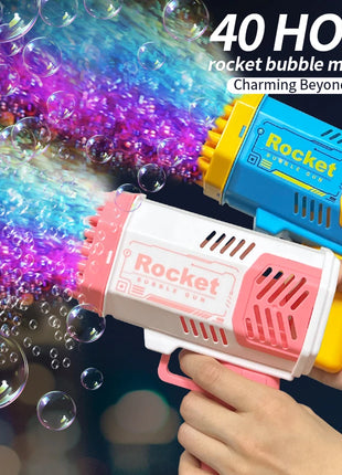 40 Hole Bubble Machine Fully Automatic Bubble Blowing Light Outdoor