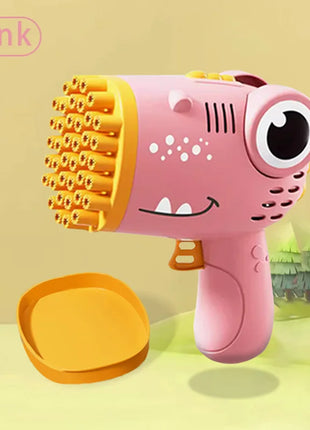 40 Hole Dinosaur Bubble Handheld Bubble Machine, Electric Bubble Gun