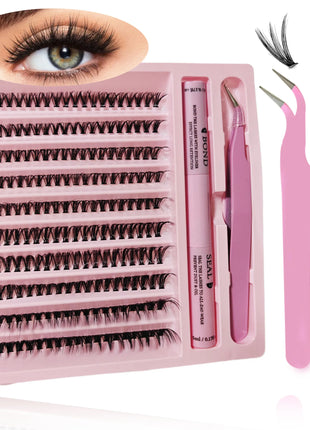 DIY Lashes Extension Kit Lash Bond and Seal Remover Eyelashes 200 PCS