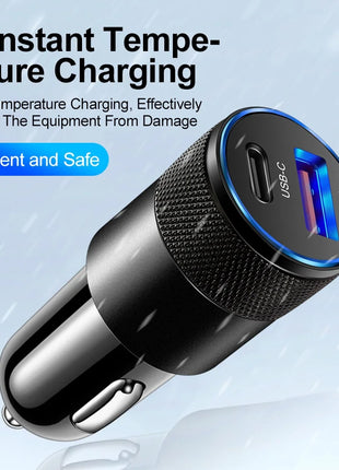 66W USB Car Charger Type C Fast Charging Phone Adapter For Xiaomi