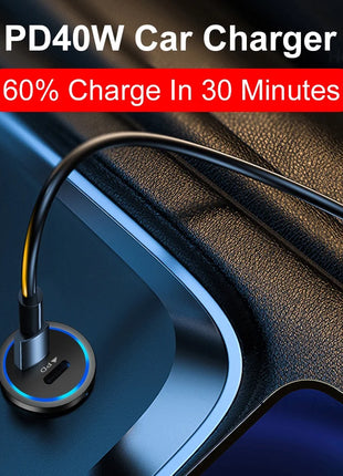 66W USB Car Charger Type C Fast Charging Phone Adapter For Xiaomi