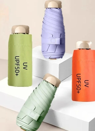 UPF50+ Umbrella Mini Pocket Sun Shade Umbrella Portable Vinyl Folding