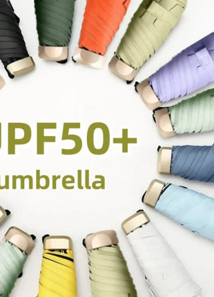 UPF50+ Umbrella Mini Pocket Sun Shade Umbrella Portable Vinyl Folding