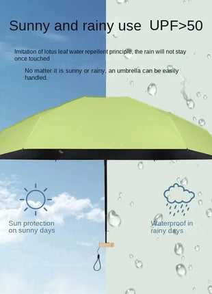UPF50+ Umbrella Mini Pocket Sun Shade Umbrella Portable Vinyl Folding