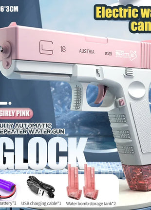Fun Water Gun Electric M416 AK47 Glock Pistol Shooting Toy Full