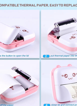 C9 Mini Printer Thermal Paper Picture Luggage Tags English Learning