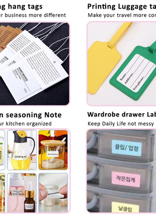 C9 Mini Printer Thermal Paper Picture Luggage Tags English Learning