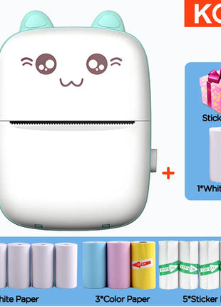 C9 Mini Printer Thermal Paper Picture Luggage Tags English Learning