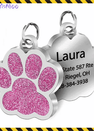Personalized Dog Cat CustomTags Engraved Puppy Pet ID Name Collar  Tag