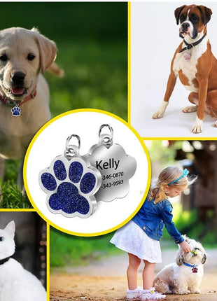 Personalized Dog Cat CustomTags Engraved Puppy Pet ID Name Collar  Tag