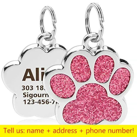 Personalized Dog Cat CustomTags Engraved Puppy Pet ID Name Collar  Tag
