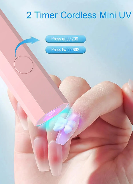 YIKOOLIN Convenient Handheld Nail Dryer Lamp UV/LED Nail Curing All
