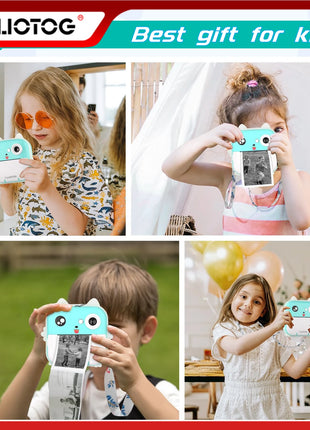Children Digital Camera 1080P HD Toys Thermal Print Camera for Boys
