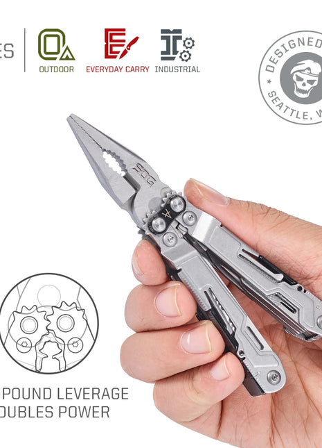 SOG PowerPint 18-in-1 Tactical Multi-Tool with Folding Pliers & Knife