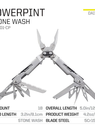 SOG PowerPint 18-in-1 Tactical Multi-Tool with Folding Pliers & Knife