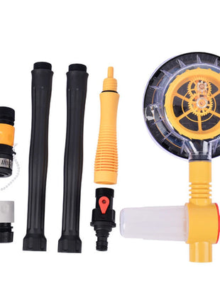 Auto Rotating Car Wash Brush Kit - 360° Spin Long Handle Pressure