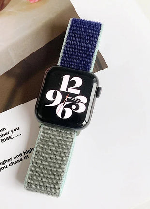 Nylon Loop For Apple Watch Band 44mm 40mm 45mm 41mm 42mm 38/45 mm