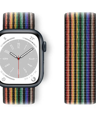 Nylon Loop For Apple Watch Band 44mm 40mm 45mm 41mm 42mm 38/45 mm