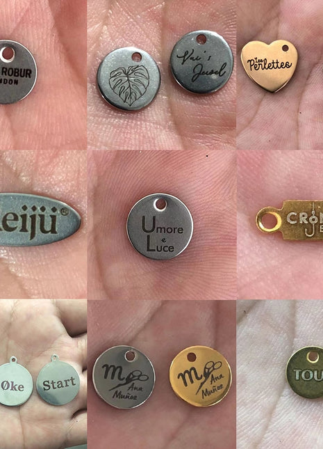 Laser Logo Tag Stainless Steel | Pendant Laser Steel Customized |