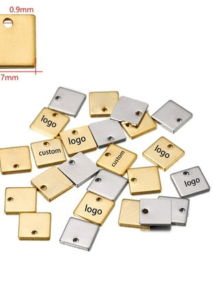 Laser Logo Tag Stainless Steel | Pendant Laser Steel Customized |