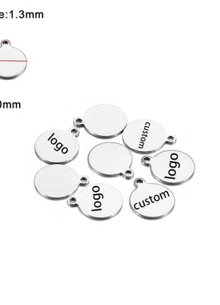 Laser Logo Tag Stainless Steel | Pendant Laser Steel Customized |
