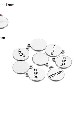 Laser Logo Tag Stainless Steel | Pendant Laser Steel Customized |