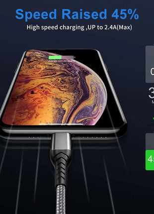 USB Cable For iPhone 11 12 13 14 Pro X XS Max 6 7 8 Plus SE iPad 3A