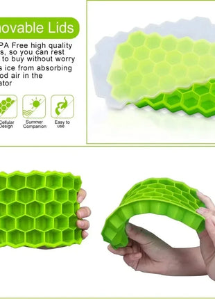 Ice Cube Mold Reusable Silicone Ice Cube Mold BPA Free Ice Cream Maker