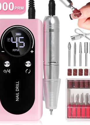 Professional 45000RPM Electric Portable Nail Drill Machine