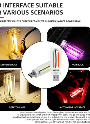 Retro USB Filament Touch Control Dimming Bulb  LED 5V Auto Interior