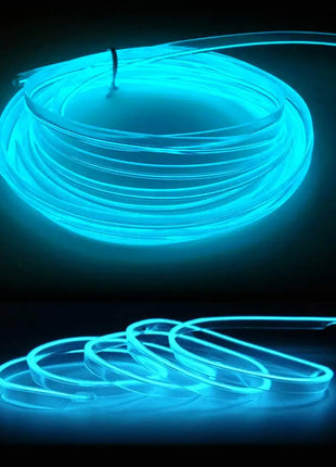 5M Car Interior Led Strip Light Neon EL Wiring Decorative Lamp For