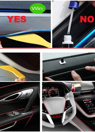 5M Car Interior Led Strip Light Neon EL Wiring Decorative Lamp For