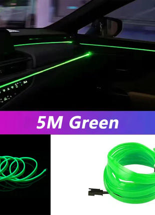 5M Car Interior Led Strip Light Neon EL Wiring Decorative Lamp For