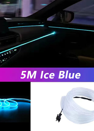 5M Car Interior Led Strip Light Neon EL Wiring Decorative Lamp For