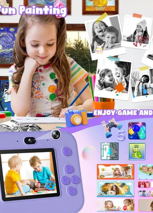 Educational Thermal Instant Print Camera With 32G Card, 1080P Children